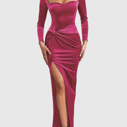 Juliette | Robe en velours élégante et flatteuse