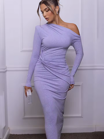 Marélle | Robe maxi scintillante avec une coupe élégante